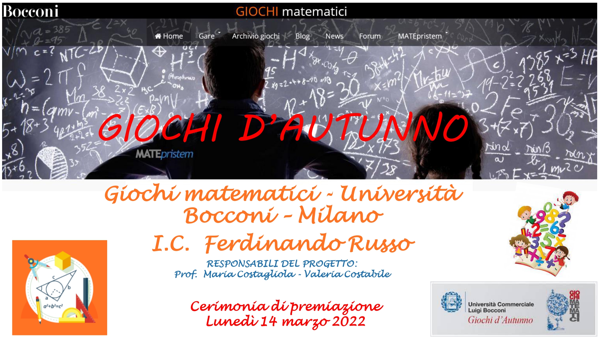 GIOCHI D AUTUNNO di Matematica organizzati dall Universit Bocconi